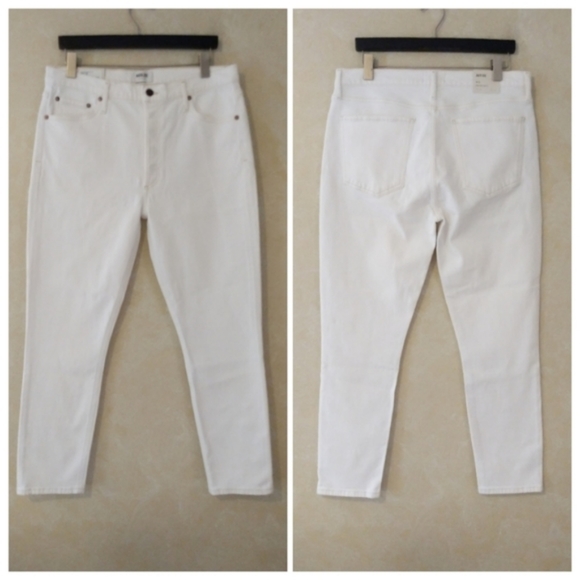 Agolde Nico High Rise Slim Fit White Jean Untitled - Picture 8 of 14